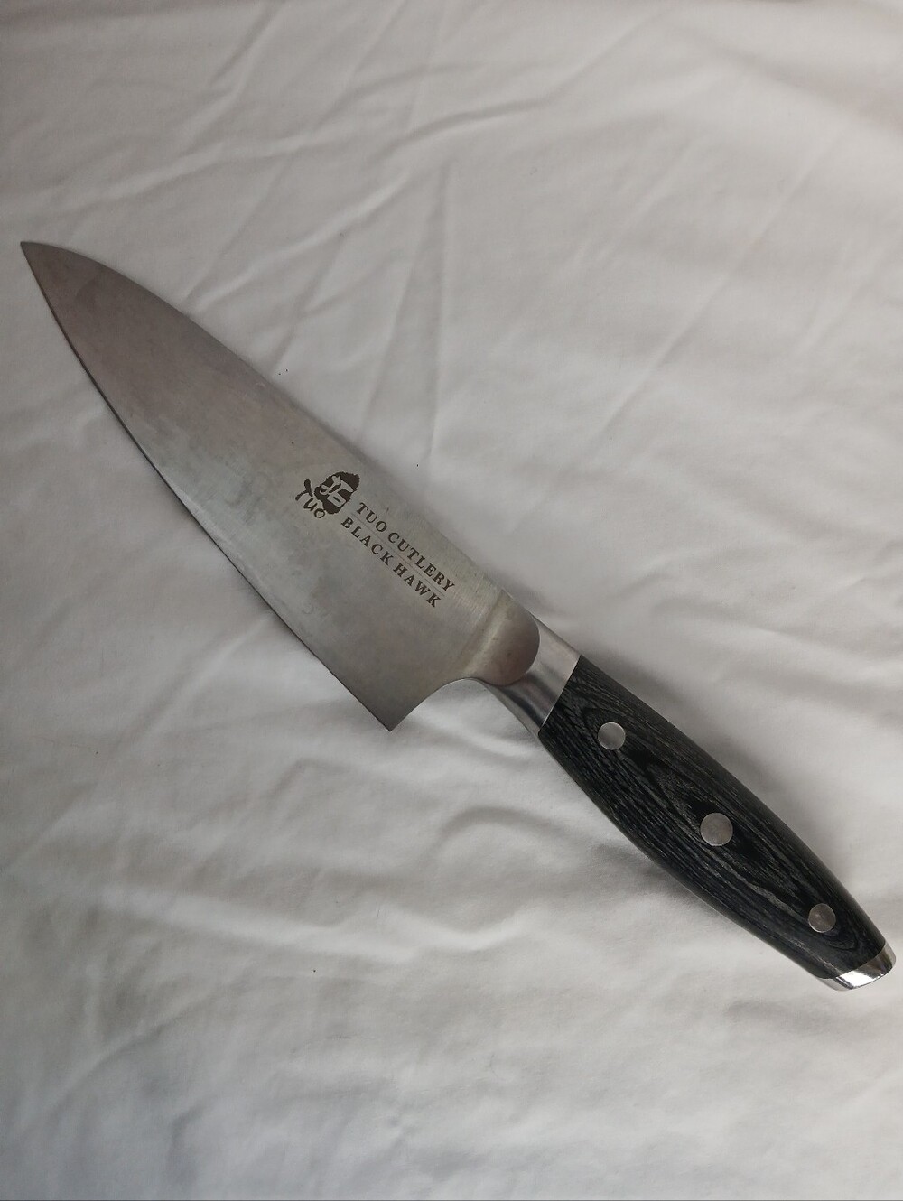 TUO CUTLERY BLACK HAWK 7" TC1211 Kitchen Triple Riveted Chef Knife